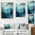 thumbnail image 5 of Designart "Swirling Serenity In Aqua Blue And White III" Abstract Spirals Picture Framed Wall Decor, 5 of 5