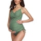 thumbnail image 2 of Traje de baño de maternidad sólido para mujer Retro Plum Wrap Front Tankini Xemadio LRWJ638-3, 2 of 5