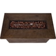 thumbnail image 3 of Porch & Den Fire & Flare 50,000 BTU Firepit Table, Glass Guard, Lava Rocks, & Cover Set Rustic Brown, 3 of 9