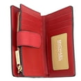 thumbnail image 4 of Michael Kors Women's Jet Set Travel Medium Bifold Saffiano Leather Snap Wallet (Bright Red), 4 of 6