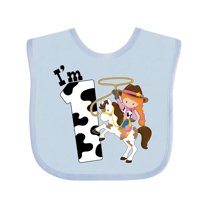 Inktastic I'm One-cowgirl Riding Horse Birthday Girls Baby Bib