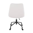 thumbnail image 5 of Silver Orchid  Ockelbo Adjustable Office Chair with 4-Star Caster Base White Faux Leather/Black, 5 of 8