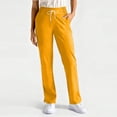 thumbnail image 3 of Anti-Wrinkle Scrub Pants for Women Four Way Stretch Slim Fit Yoga Waistband Jogger Medical Uniform Work Pants 2026 Yellow S, 3 of 6
