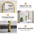 thumbnail image 5 of Memoryfield 5 Tier Arched Bookshelf, Industrial Open Back Bookcase, Modern Freestanding Display Shelving Unit Storage Rack with Metal Frame for Bedroom Living Room, White, 5 of 8