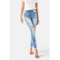 thumbnail image 3 of Kancan - Women's High Rise Button Fly Distressed Super Skinny Jeans - kc7310, 3 of 9