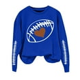 thumbnail image 4 of NMMUED Long Sleeve Tops for Women, Womens Tops Casual, Long Sleeve Graphic Tees for Women, Pullover Sweatshirts for Women, Fall Sweatshirts for Women, Blue M, 4 of 4