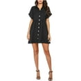 thumbnail image 2 of Richie House Women's Summer Casual Short V-Neck Tunic Dress Button Down Dress RHW2902-A-S, 2 of 6