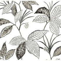 NextWall Greystone Boho Leaf Trail Peel and Stick Wallpaper