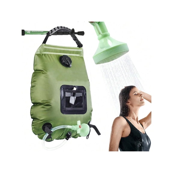 Solar Portable Shower Bag 5 Gal 20L Solar Heating Camping Shower, with Removable Hose On/Off Switchable Shower Head for Camping Hiking Travel