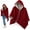 Red, variant on Heated Poncho, Portable Electric Heating Wrap Shawl for Warmth and Comfort