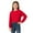 Red, variant on Fesfesfes Kids Cropped Hoodless Sweatshirt Long Sleeve Round Neck Casual Pullover Top Soft Breathable Fabric Comfortable Playwear for Boys Girls Unisex Everyday Active Wear(Hot Pink,3-4 Years)