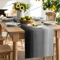 thumbnail image 3 of Gradient Black Table Runner, Abstract Black Grey White Gradient Water Ripples Washable Kitchen Table Runners Dress Scarves for Dining Table Decorations Party, 18x72in, 3 of 9