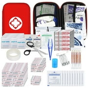 300 PCS First Aid Kits Car Travel First Aid Supplies Emergency Survival Kit for Home Red AMORNING