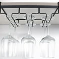 thumbnail image 5 of 2X Wine Glass Rack Under Cabinet,3 Rows Hanging Stemware Rack Metal Glasses Holder Storage Hanger for Kitchen,Bar,Etc, 5 of 8