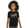 thumbnail image 5 of Enjoy Happiness Inspiring Motivate Girls Kids T Shirt Tees Teen Brisco Brands XS, 5 of 6