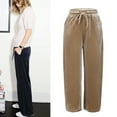 thumbnail image 2 of Clothes under $5 asdoklhq Women Plus Size Clearance Pants Fashion Women Gold Velvet Pants Loose Wide Leg Trousers Wide-legged Causal Pant, 2 of 5