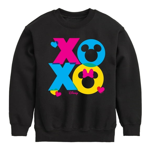 Disney - Xoxo Stacked - Toddler & Youth Crewneck Fleece Sweatshirt