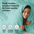 thumbnail image 4 of CGK Linens 3-Piece Premium Duvet Cover Set - Queen Size Soft Comforter Cover With Zipper & Matching Pillowcases, Spa Blue, 4 of 7