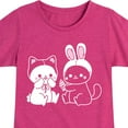 thumbnail image 3 of Instant Message - Kawaii - Bunny's Cat & Cat's Bunny Costumes - Toddler & Youth Girls Short Sleeve T-Shirt, 3 of 6