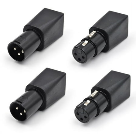 4Pcs to RJ45 Connector RJ45 Ethernet to 3 Pin XLR Adapter