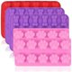 thumbnail image 1 of Molde para hornear galletas para perros JINMJMXG Molde de silicona con forma de pata y hueso de cachorro Rosa y Morado 10 garras de perro y gato 21,8 x 11 x 2 cm 18 con hueso 22,5 x 14,2 x 1,2 cm, 1 of 5