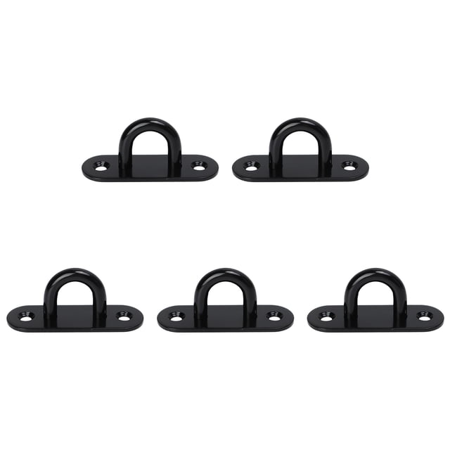 Ceiling Hook Eye Pad, Black Perforated Baking Paint Pad Eye Plate Rust Proof For Ceiling Fan 8mm/0.31in