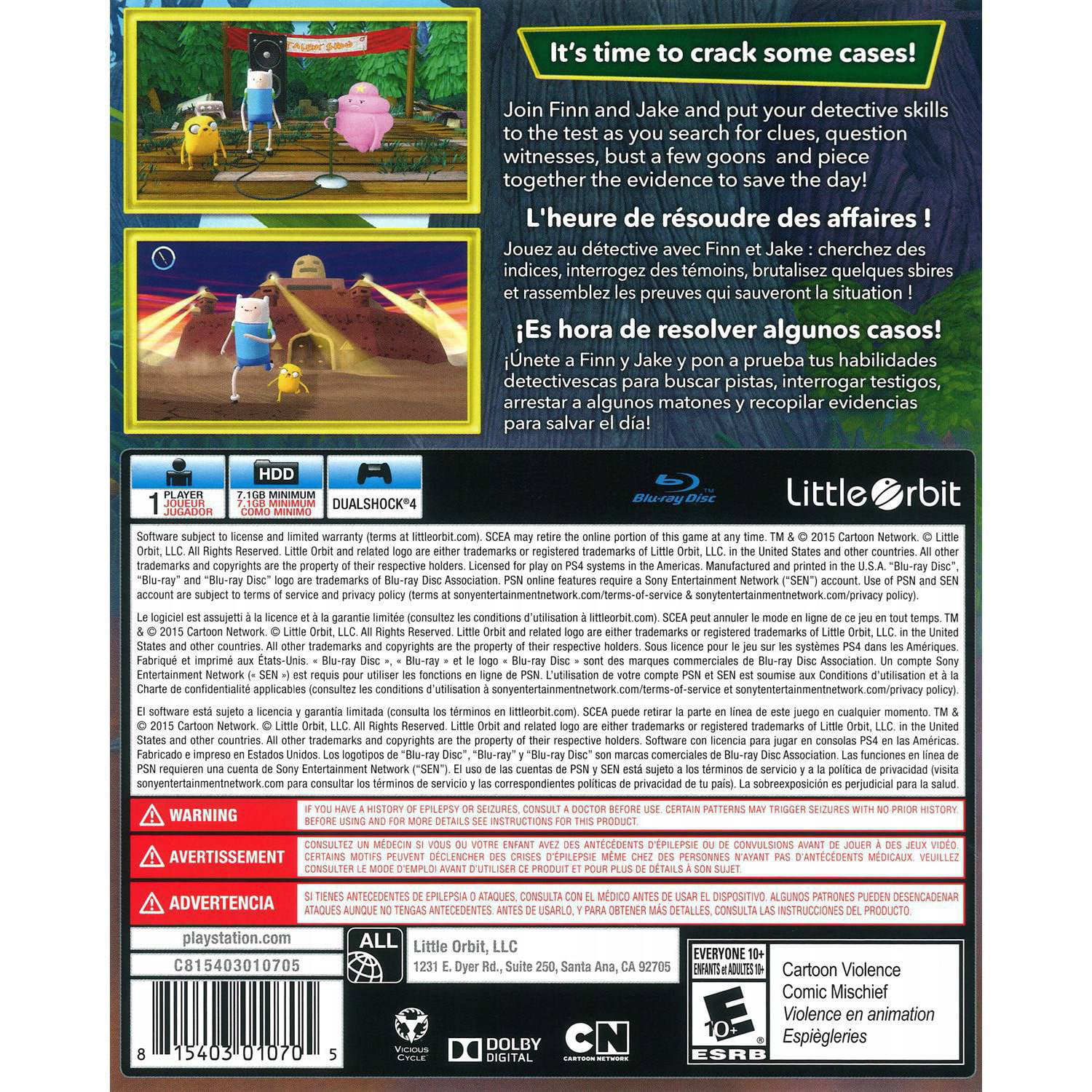Jogo Adventure Time: Finn and Jake Investigations - Ps4