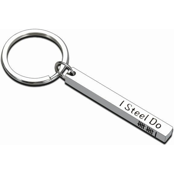 11th Anniversary Steel Gifts for Him Her - 11 Year Anniversary Wedding Gifts for Husband Wife Steel Gift for 11th Anniversary I Steel Do Keychain Romantic Couple Gift Ideas for Women Men Birthday