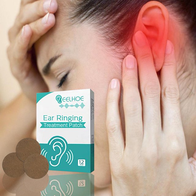 12 parches de alivio de tinnitus para la pérdida de audiciónpegatina para el cuidado del alivio del dolor de oído Likrtyny Cuidado Belleza