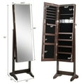 thumbnail image 2 of Gymax Jewelry Cabinet Armoire Lockable Standing Storage Organizer w/Full-Length Mirror, 2 of 10