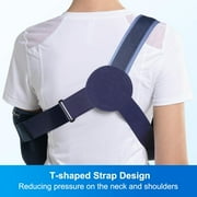 Velpeau Arm Sling Shoulder Immobilizer for Left or Right Arm - Comfortable Relief for Shoulder & Elbow Injury, Rotator Cuff Surgery, Broken Wrist, Hand Fit Men & Women(Breathable type,L)