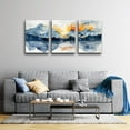 thumbnail image 3 of Mountain Landscapes Wall Paintings Artwork Abstract Wall Decor for Bedroom Living Room Wall Art Office Decoration Bathroom Wall Pictures Modern Aesthetic Home Decor Ready to Hang 3 Piece, 3 of 6