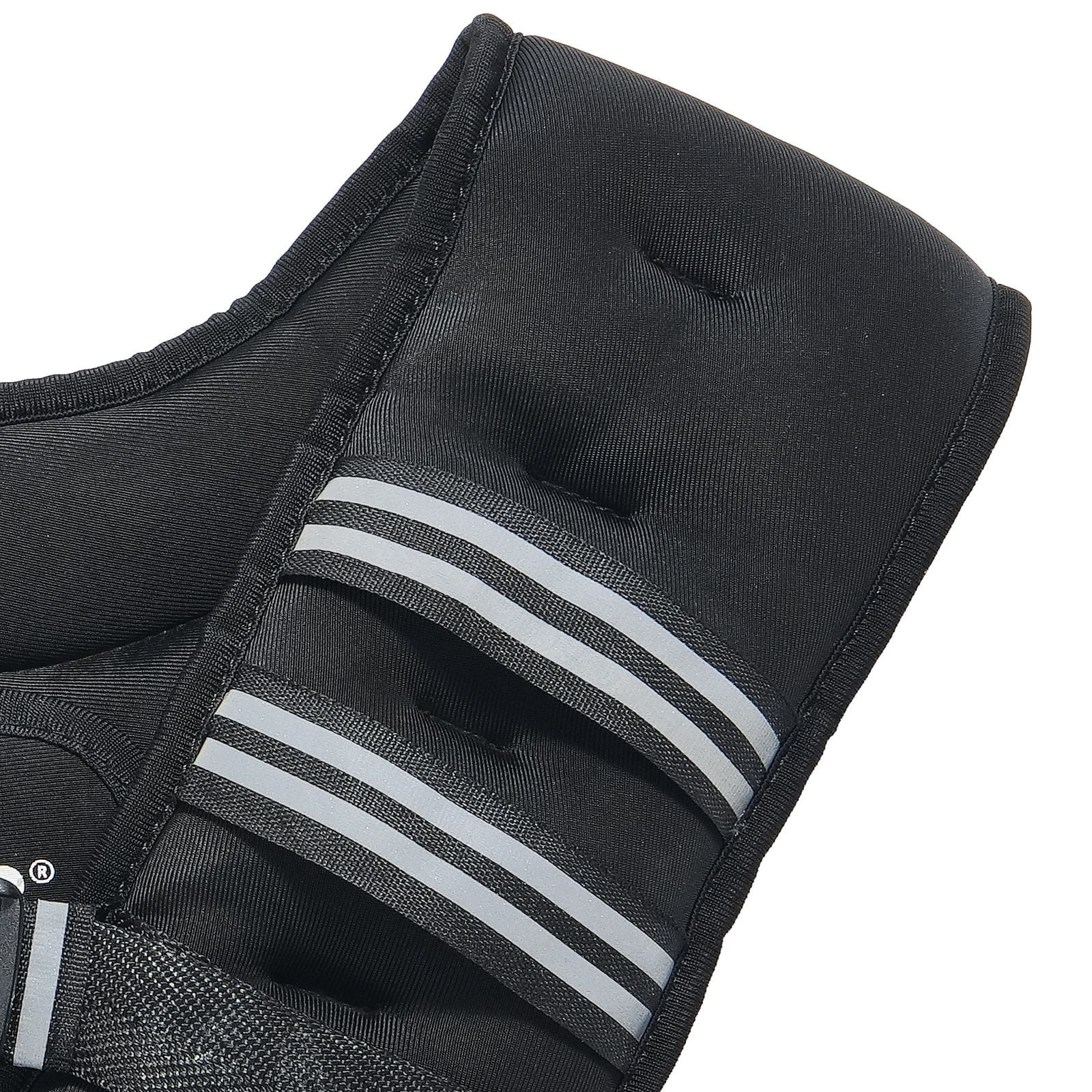 30 LBS Adjustable Training Weight Vest with Reflective Safety Stripe & Quick Buckle, Unisex Workout Weighted Jacket for Running, Strength Training & Weight Loss Exercise