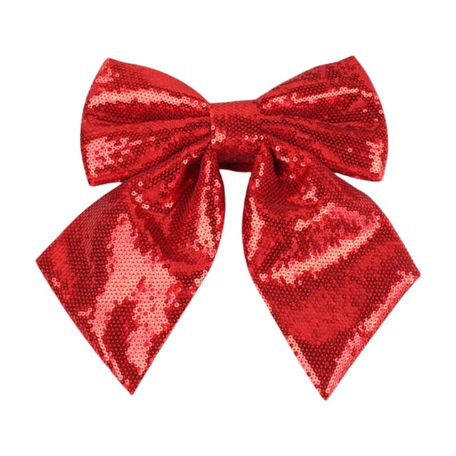 Lazo de terciopelo para boda, primavera, verano, invierno, árbol de Navidad, decoración de corona con purpurina, 10 pulgadas
