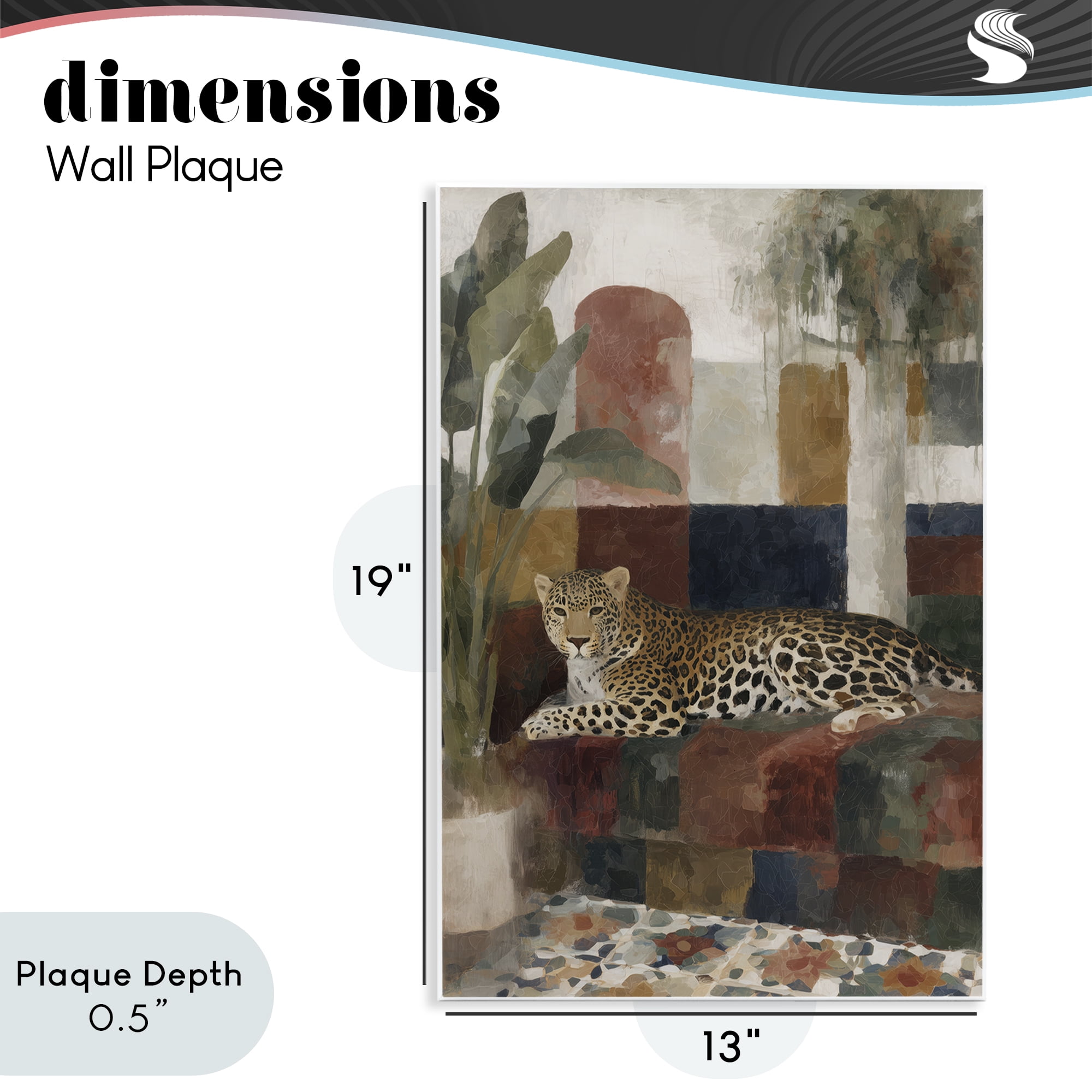 Stupell Industries Jaguar Among Tropical Palms Wall Plaque Art, design by Chromatic Storm Studio