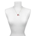 thumbnail image 3 of Delight Jewelry 12mm Crystal Rivoli - Red Mother & Daughter Heart Necklaces (Set of 2), 19"+2", 3 of 4