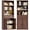 Walnut, variant on iSunirm 80'' Tall Bookcase with Doors, 5-Tier Bookshelves with Storage, 24.6'' Width Display Shelf with Drawer for Living Room, Home Office, Walnut