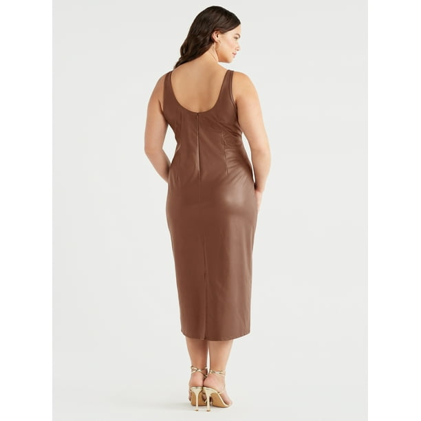 Sofia Jeans Women's and Women's Plus Size Faux Leather Dress, Below Knee  Length, Sizes XS-5X - Walmart Business Supplies