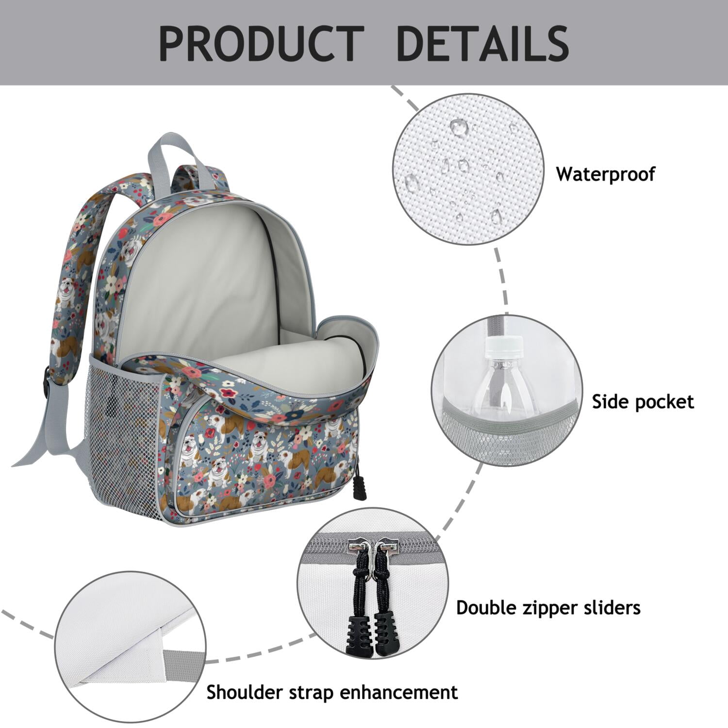 Retro Aesthetic Earthy Vintage Fashion Durable Waterproof Student Backpack