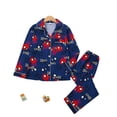 thumbnail image 2 of Marvels Spiderman Pijamas Primavera y verano Pijamas para niños Niños de manga larga Chica Rebeca Traje Dibujos animados Ropa para el hogar8 altura 100-110 cm zhangyuxiang CONDUJO, 2 of 2