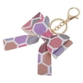 thumbnail image 5 of Unique Bargains Fashion Swallowtail Bow Geometric Pattern Handbag Charm Red, Purple 1 Pc, 5 of 5