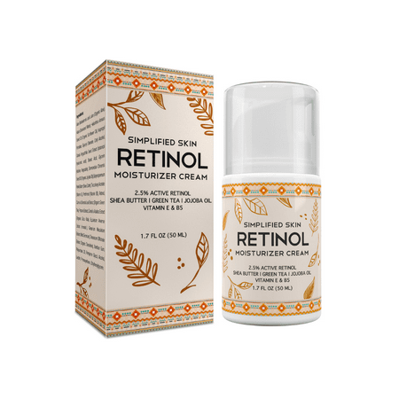 Retinol Moisturizer Cream 2.5% for Face & Eye Area with Vitamin E & Hyaluronic Acid for Anti Aging, Wrinkles & Acne, 1.7 oz.