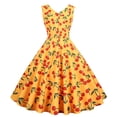 thumbnail image 3 of Pompotops Robe de Soirée Sans Manches pour Femmes Années 1950, 3 of 9