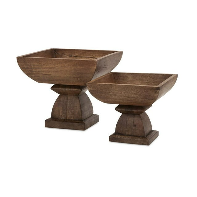 Imax 73340-2 Bols à Socle en Bois de Julian