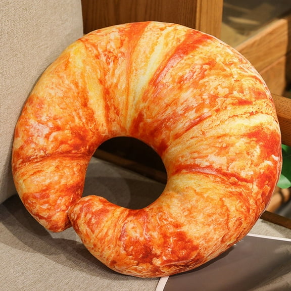 1Pcs Cute Croissant Toy,Croissant Toy for Birthday Gifts and Home Decor,Decorative Pillow for Couch Sofa (13.8 inch)