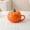 Orange #2, variant on Ceramic Pumpkin Bowl With Lid | Microwaveable Thanksgiving Tableware | Orange Porcelain Pumpkin-Shaped Serving Dish | Oven Safe | 1 Piece | 7.08in Diameter