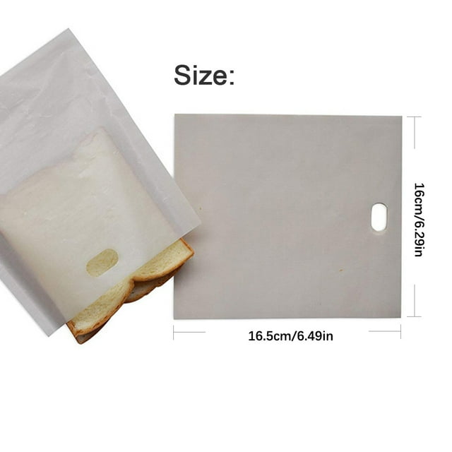 Toaster Bag Safe Household Kitchen Temperature Resistance Baking Accessory Non-stick Microwave Oven Bread Bags Toasting Pouch 16x16.5CM