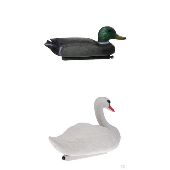 S SERENABLE 3Pcs Vivid 3D Duck Goose Decoy Hollow Body Floating PE Sturdy Decoy