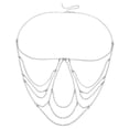 thumbnail image 2 of Bikini atractivo de la playa del verano de la joyería del cuerpo del partido de la correa de la borla del diamante artificial Plata Zulema Cadena del cuerpo de la borla, 2 of 8