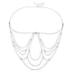 thumbnail image 2 of Collar de Flecos Larga de Cristal de Metal de Lentejuelas Joyas de Cadena para El Cuerpo Plata Salvador Cadena del cuerpo de la borla, 2 of 10